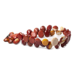 10x8mm Moukaite Jasper Top Drilled Oval Beads 8.5 inch 44 pieces (ONLINE ORDER ONLY)