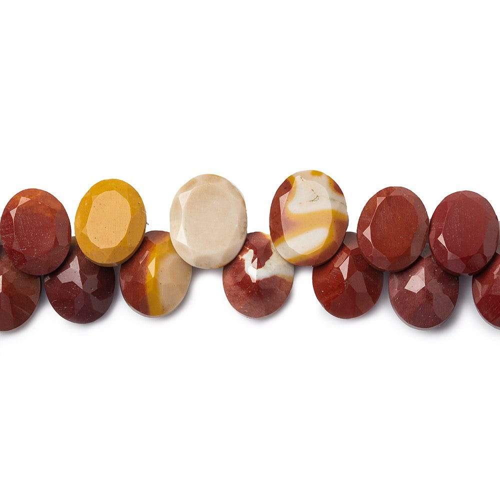 10x8mm Moukaite Jasper Top Drilled Oval Beads 8.5 inch 44 pieces (ONLINE ORDER ONLY)