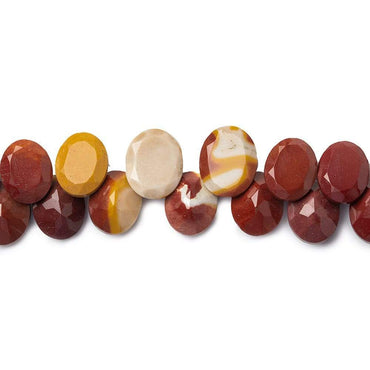 10x8mm Moukaite Jasper Top Drilled Oval Beads 8.5 inch 44 pieces (ONLINE ORDER ONLY)