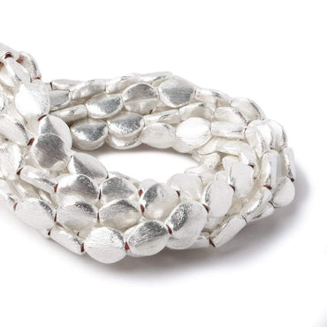10x8mm Sterling Silver Plated Copper Brushed Oval 8 inch 22 pcs (ONLINE ORDER ONLY)