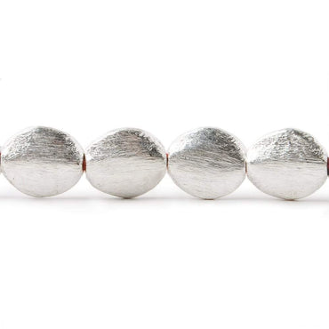 10x8mm Sterling Silver Plated Copper Brushed Oval 8 inch 22 pcs (ONLINE ORDER ONLY)