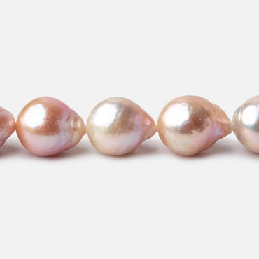 10x9-10x13mm Tri Color Baroque Freshwater Pearls 16 inch 33 pieces AA grade (ONLINE ORDER ONLY)