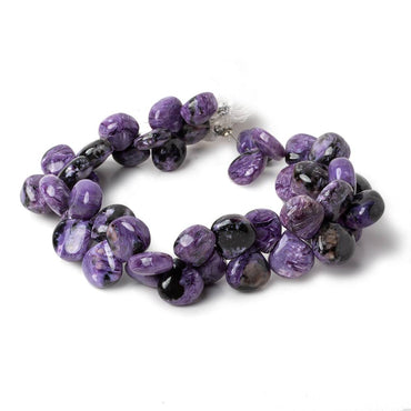 10x9-11.5x11mm Charoite plain cleft less heart beads 8 inch 46 pieces A (ONLINE ORDER ONLY)