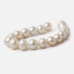 10x9-11x10mm Off White Baroque 2.5mm Drill Hole Freshwater Pearls 17 pcs (ONLINE ORDER ONLY)