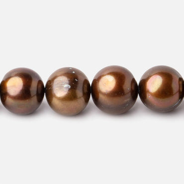 10x9-11x9mm Bronze Off Round Freshwater Pearl Beads 15 inch 42 pieces (ONLINE ORDER ONLY)