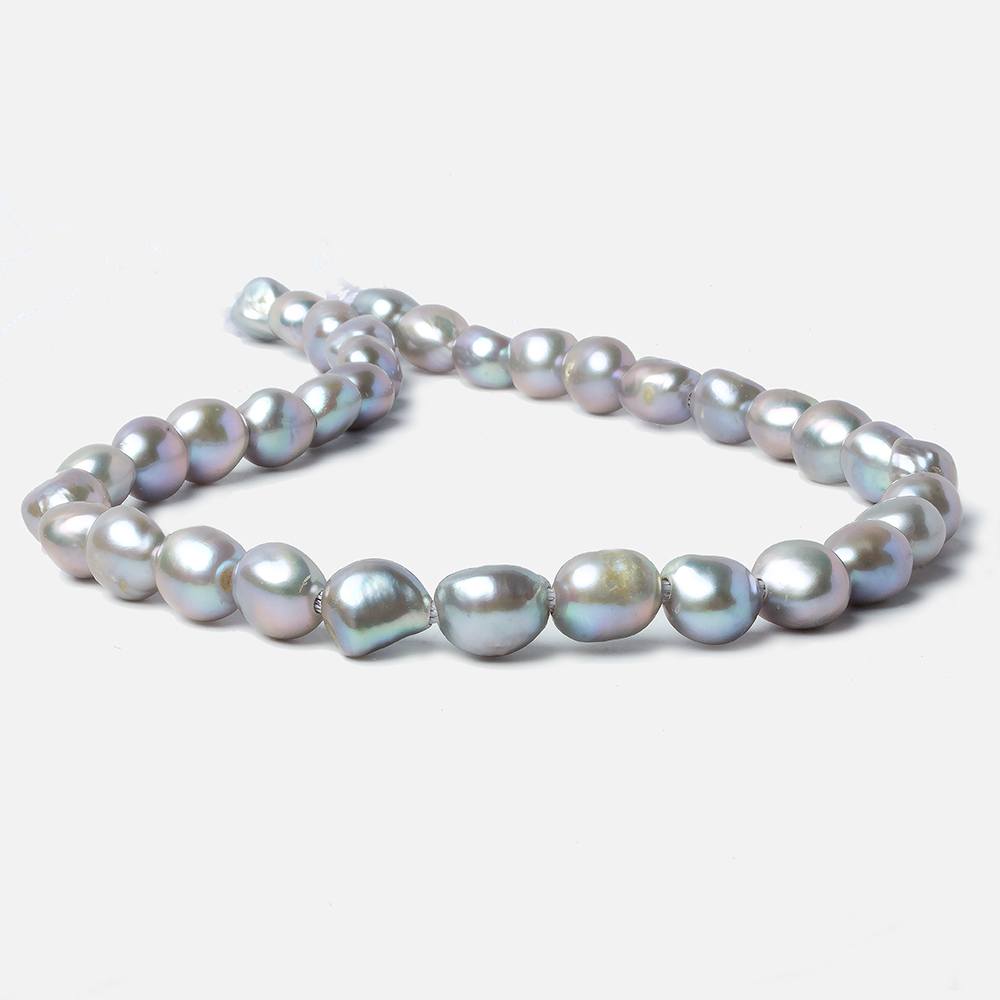 10x9-12x10mm Lilac Silver Baroque 2.5mm large hole Pearls 15 inch 35 pieces (ONLINE ORDER ONLY)