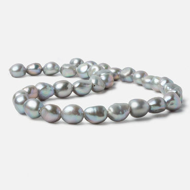 10x9-12x10mm Silver Teal 2.5mm Large Hole Baroque Freshwater Pearls 15 in 33 pcs (ONLINE ORDER ONLY)