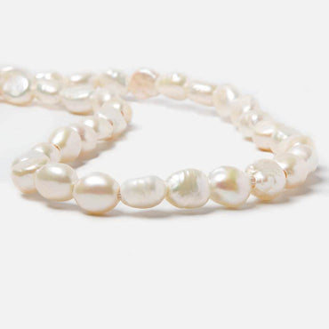 10x9-12x9mm Cream Baroque Straight Drill 2.5mm large hole Pearls 15 in 39 pcs (ONLINE ORDER ONLY)