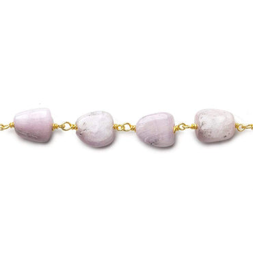 10x9-12x9mm Kunzite plain nugget Vermeil Chain by the foot (ONLINE ORDER ONLY)