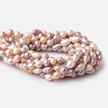 10x9-13x10mm Tri Color Ringed Baroque Freshwater Pearls 16 inch 27 Beads (ONLINE ORDER ONLY)