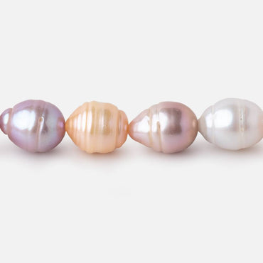 10x9-13x10mm Tri Color Ringed Baroque Freshwater Pearls 16 inch 27 Beads (ONLINE ORDER ONLY)