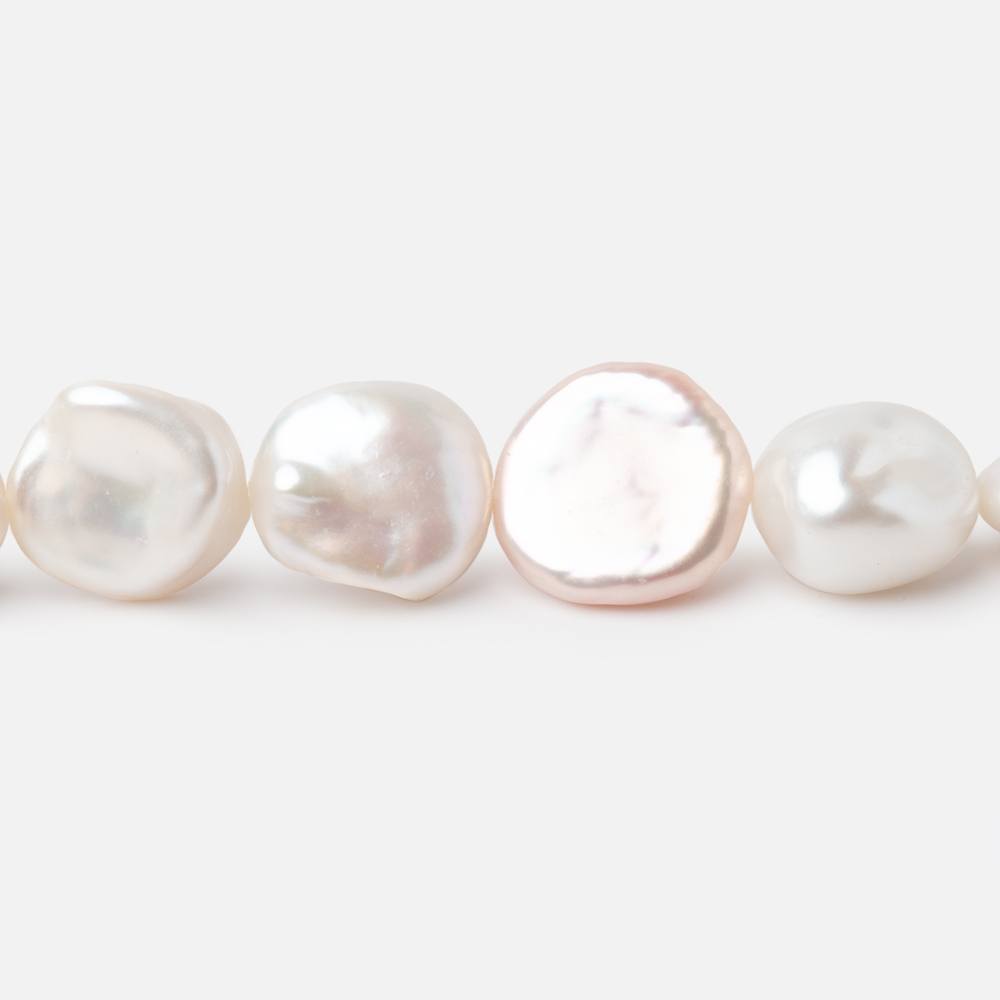 10x9-13x13mm Off White Keshi Freshwater Pearls 15.5 inch 36 beads (ONLINE ORDER ONLY)