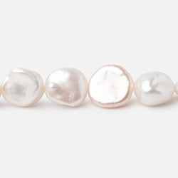 10x9-13x13mm Off White Keshi Freshwater Pearls 15.5 inch 36 beads (ONLINE ORDER ONLY)