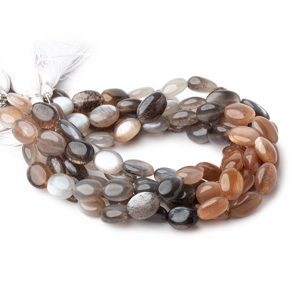 10x9-13x9mm Sunstone & Moonstone Plain Oval Beads 8.5 inch 18 pieces (ONLINE ORDER ONLY)