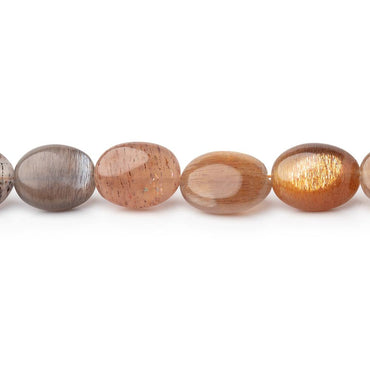 10x9-13x9mm Sunstone & Moonstone Plain Oval Beads 8.5 inch 18 pieces (ONLINE ORDER ONLY)