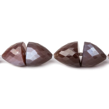 10x9-14x14mm Chocolate Brown Moonstone Center Drilled Faceted Fancy Shapes 15.5 inch 32 beads AA (ONLINE ORDER ONLY)