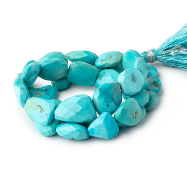 10x9-15.5x11mm Sleeping Beauty Turquoise Faceted Nuggets 16 inch 33 Beads (ONLINE ORDER ONLY)