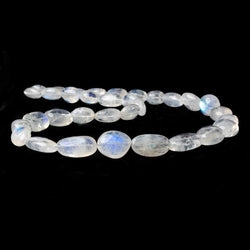 10x9-20x11mm Rainbow Moonstone plain nugget Beads 18 inch 31 pieces (ONLINE ORDER ONLY)