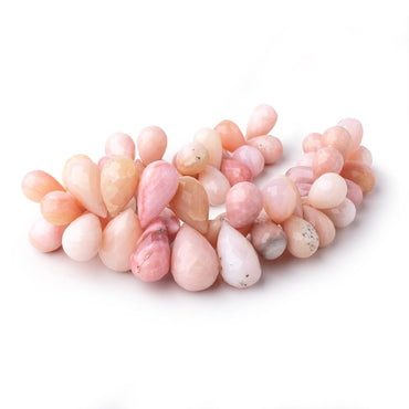 10x9-23x12mm Pink Peruvian Opal Faceted Tear Drop Beads 7.5 inch 60 pieces (ONLINE ORDER ONLY)