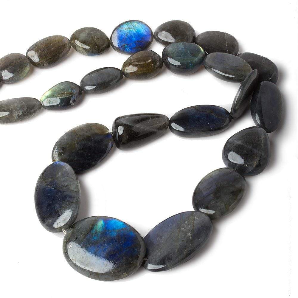10x9-27x21mm Labradorite plain nuggets 18 inch 25 beads (ONLINE ORDER ONLY)