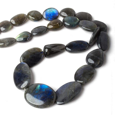 10x9-27x21mm Labradorite plain nuggets 18 inch 25 beads (ONLINE ORDER ONLY)