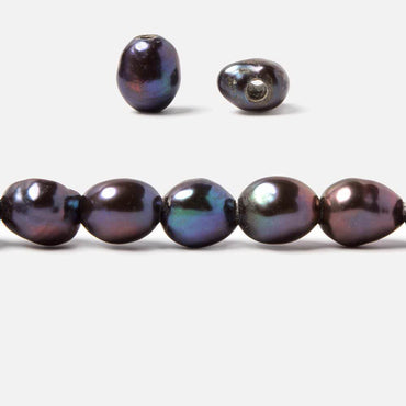 10x9.5-12x10mm Dark Peacock Baroque 2.5mm large hole Pearls 15 in. 36 pcs (ONLINE ORDER ONLY)