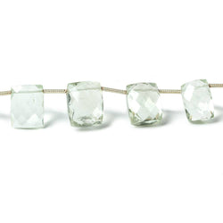 10x9mm-18x13mm Prasiolite Beads Top Drilled Faceted Rectangular Beads 12 pieces (ONLINE ORDER ONLY)