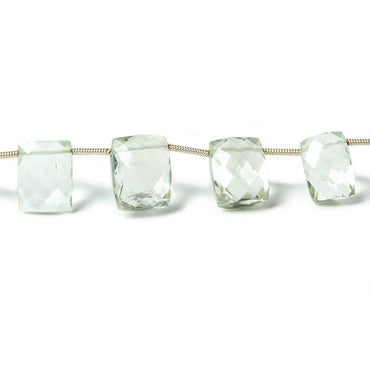 10x9mm-18x13mm Prasiolite Beads Top Drilled Faceted Rectangular Beads 12 pieces (ONLINE ORDER ONLY)