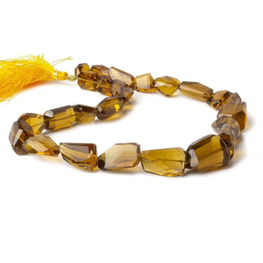 10x9mm-22x16mm Whiskey Quartz angular faceted nuggets 16 inch 22  beads AAA (ONLINE ORDER ONLY)