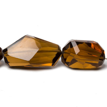 10x9mm-22x16mm Whiskey Quartz angular faceted nuggets 16 inch 22  beads AAA (ONLINE ORDER ONLY)