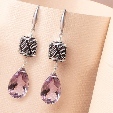 10x9mm Antiqued Silver Plated Copper Miligrain Tube Set of 4 Beads (ONLINE ORDER ONLY)