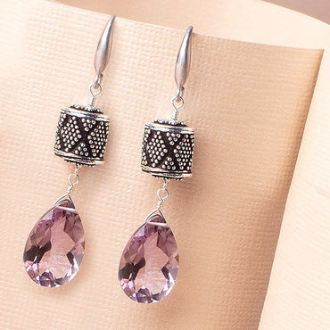 10x9mm Miligrain Diamond Design Tube Beads 7.5 inch 18 pieces (ONLINE ORDER ONLY)