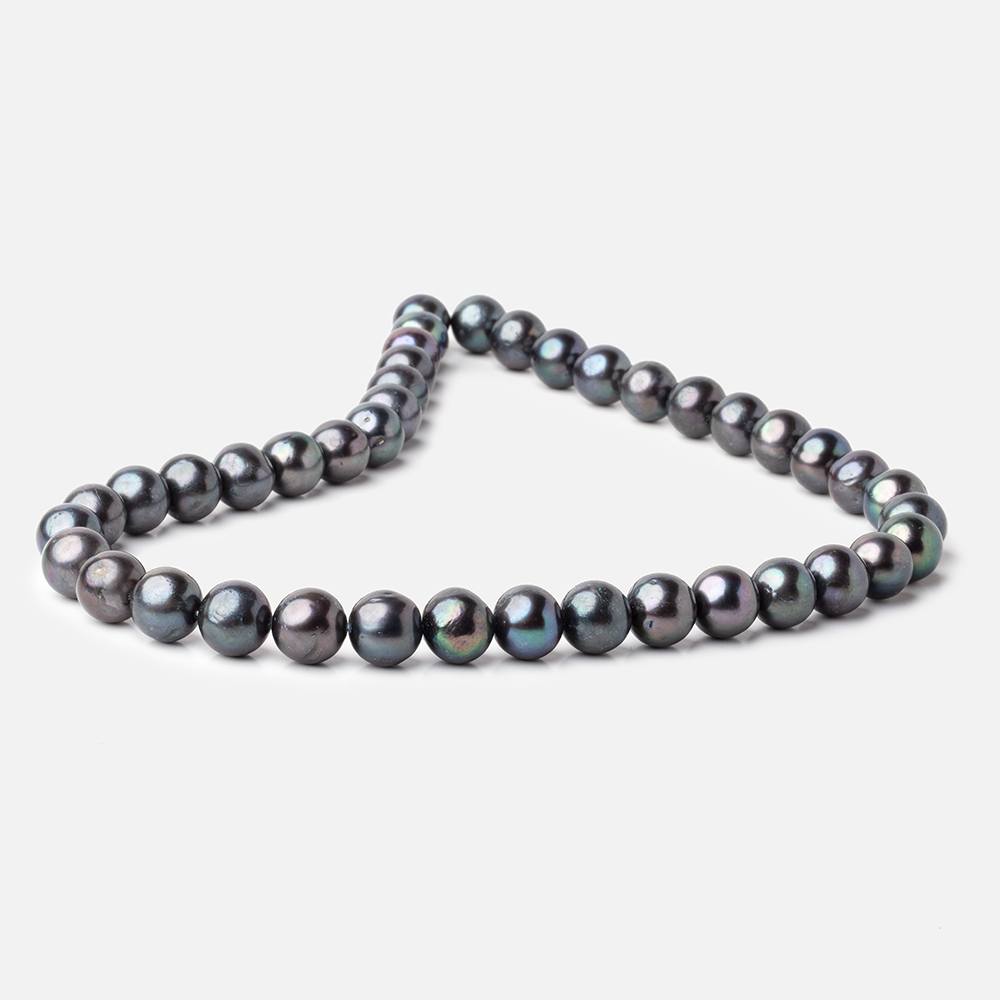 10x9mm Peacock Off Round Freshwater Pearls 15.5 inch 41 pieces (ONLINE ORDER ONLY)