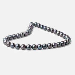 10x9mm Peacock Off Round Freshwater Pearls 15.5 inch 41 pieces (ONLINE ORDER ONLY)