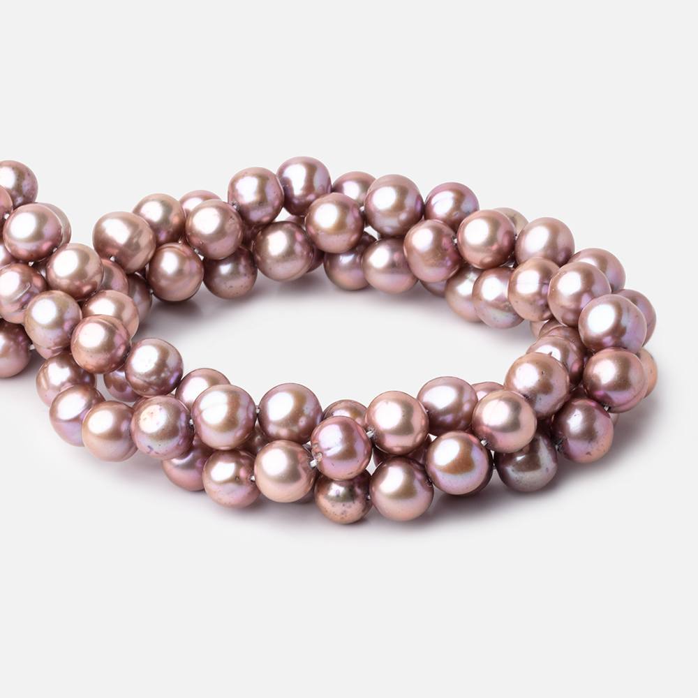 10x9mm Petal Pink Off Round Freshwater Pearl Beads 15 inch 42 pieces (ONLINE ORDER ONLY)