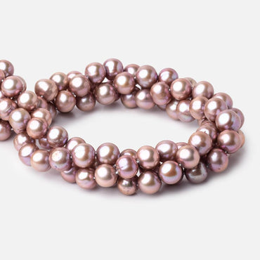 10x9mm Petal Pink Off Round Freshwater Pearl Beads 15 inch 42 pieces (ONLINE ORDER ONLY)