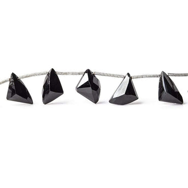 10x9x6-12x9x6mm Black Spinel Top Drill Free Form Beads 8.5 inch 16 pieces A (ONLINE ORDER ONLY)