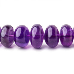 7-9mm Amethyst Plain Rondelle Beads 16 inch 88 pieces AA (ONLINE ORDER ONLY)