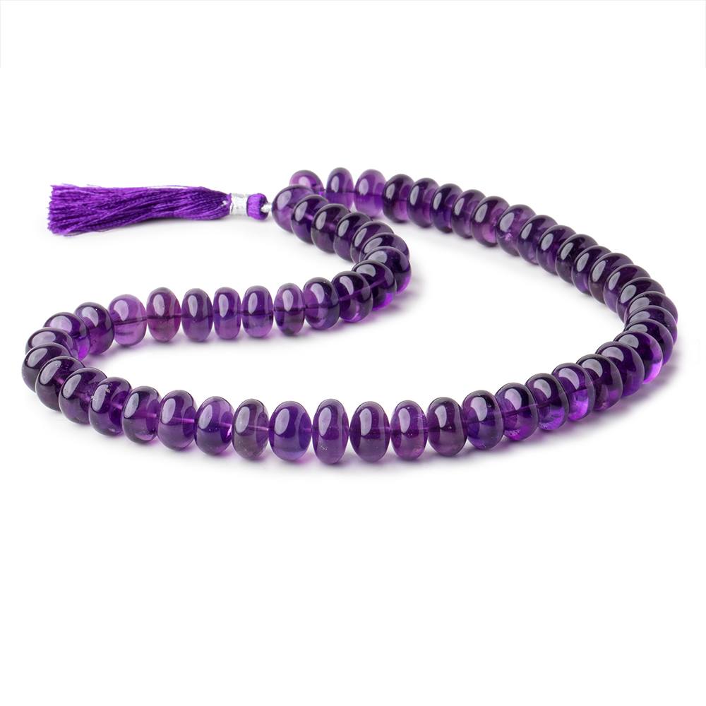 7-9mm Amethyst Plain Rondelle Beads 16 inch 88 pieces AA (ONLINE ORDER ONLY)