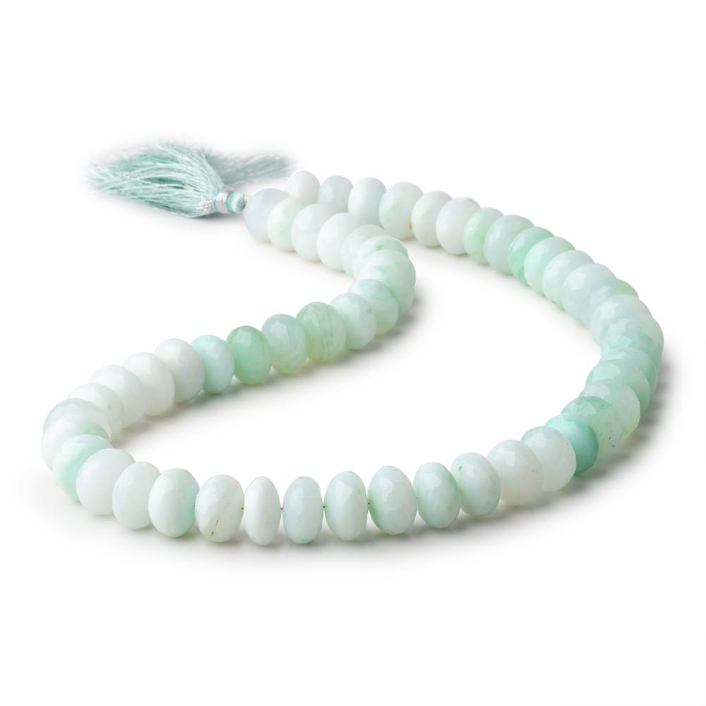 11-12mm Blue Peruvian Opal Faceted Rondelle Beads 16 inch 54 pieces (ONLINE ORDER ONLY)