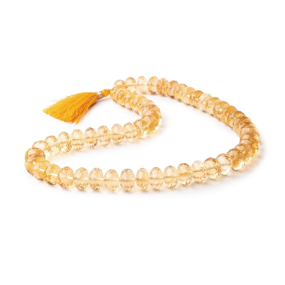9-11mm Citrine Faceted Rondelle Beads 16 inch 58 pieces AAA (ONLINE ORDER ONLY)