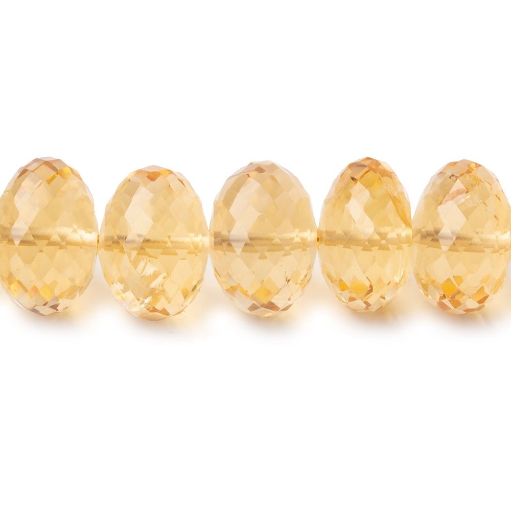 9-11mm Citrine Faceted Rondelle Beads 16 inch 58 pieces AAA (ONLINE ORDER ONLY)