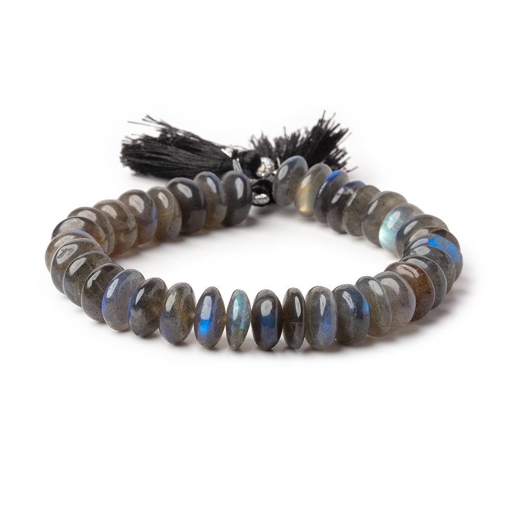 11-12mm Labradorite Plain Rondelle Beads 8 inch 30 pieces AA (ONLINE ORDER ONLY)