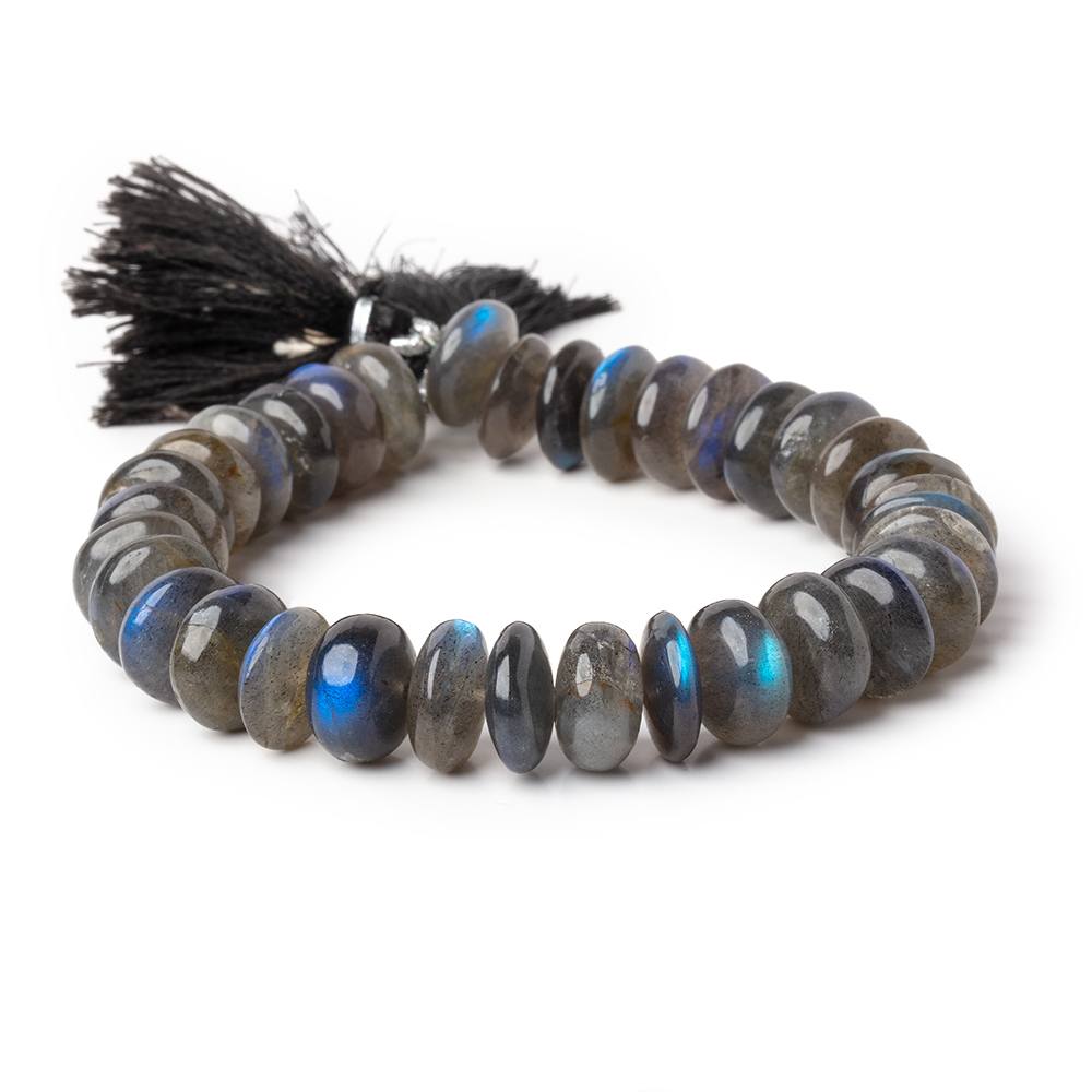 11-12mm Labradorite Plain Rondelle Beads 8 inch 32 pieces AA (ONLINE ORDER ONLY)