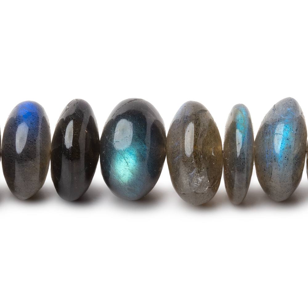 11-12mm Labradorite Plain Rondelle Beads 8 inch 32 pieces AA (ONLINE ORDER ONLY)