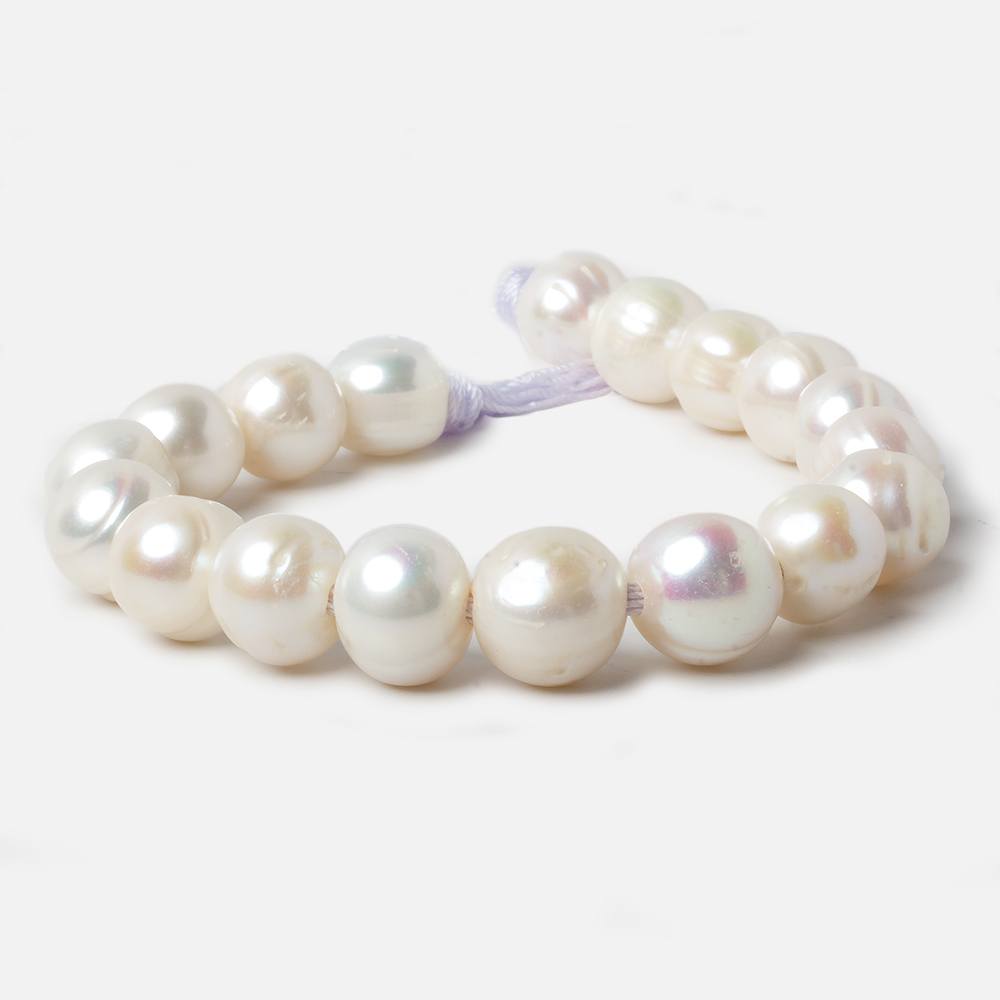 11-12mm Off White Baroque Large Hole Freshwater Pearl 8 inch 18 pieces A Grade (ONLINE ORDER ONLY)