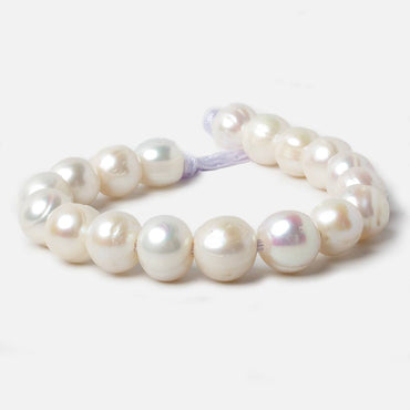 11-12mm Off White Baroque Large Hole Freshwater Pearl 8 inch 18 pieces A Grade (ONLINE ORDER ONLY)