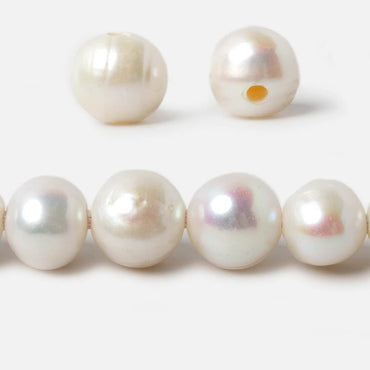 11-12mm Off White Baroque Large Hole Freshwater Pearl 8 inch 18 pieces A Grade (ONLINE ORDER ONLY)