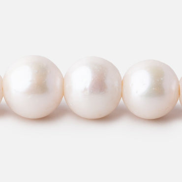 11-12mm Off White Off Round Large Hole pearls 8 inch 17 pieces AA (ONLINE ORDER ONLY)