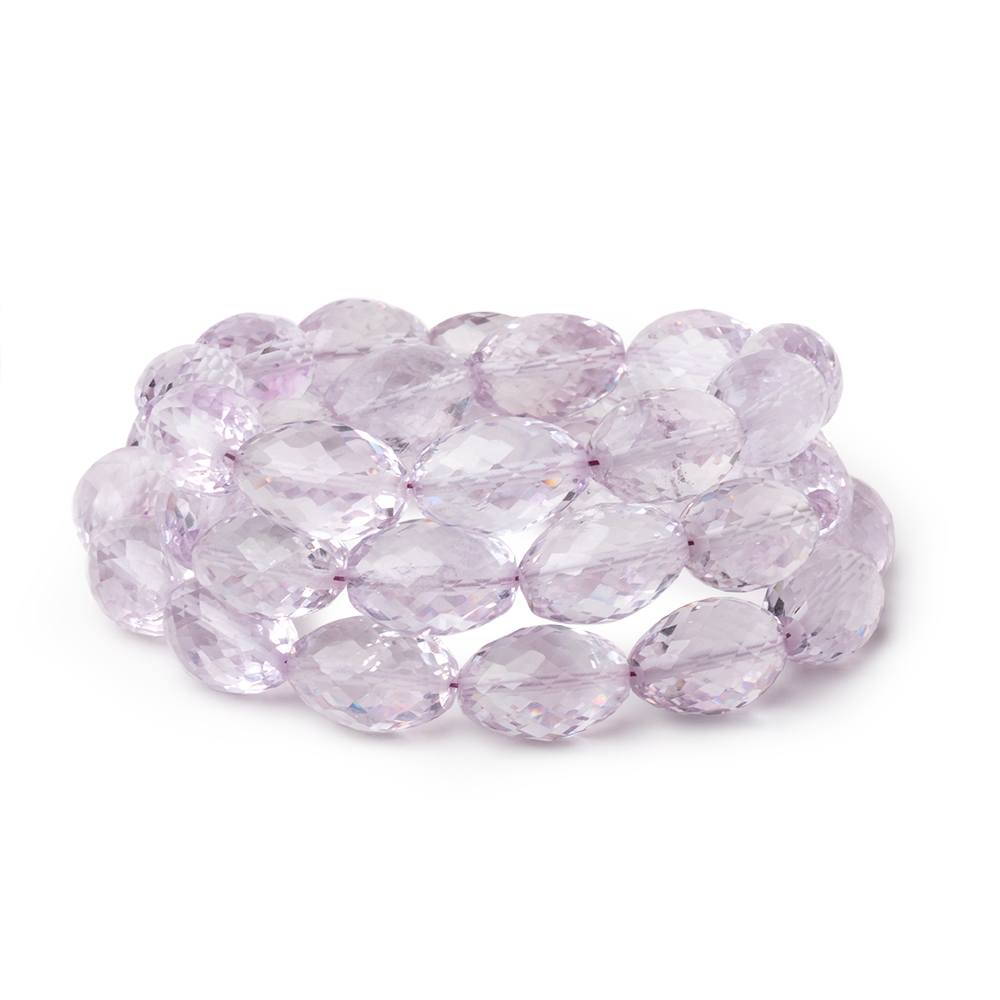 11-12mm Pink Amethyst Faceted Olive Beads 16 inch 35 pieces AA (ONLINE ORDER ONLY)